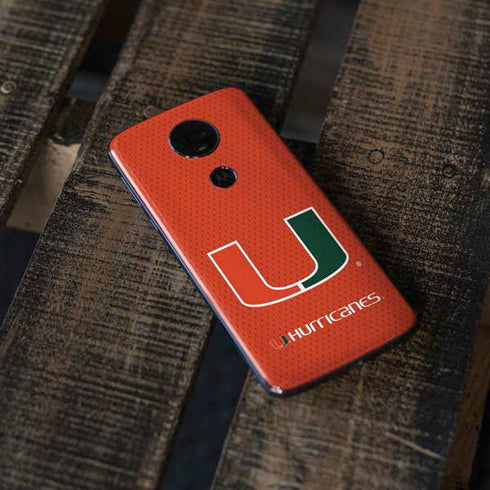 University of Miami Hurricanes Jersey Moto E5 Plus Skin