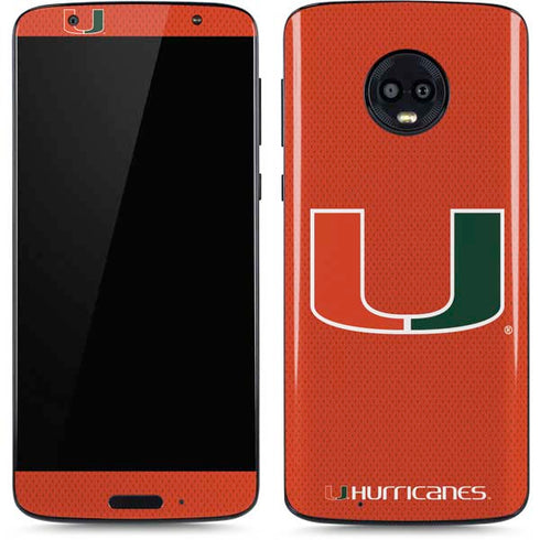 University of Miami Hurricanes Jersey Moto G6 Skin