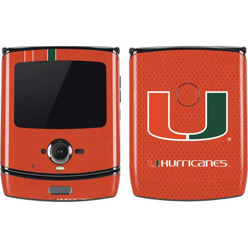 University of Miami Hurricanes Jersey Motorola RAZR Skin