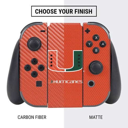 University of Miami Hurricanes Jersey Nintendo Switch Bundle Skin
