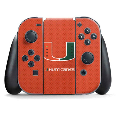 University of Miami Hurricanes Jersey Nintendo Switch (2017-2021) Joy-Con Controller Skin