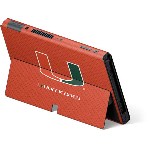 University of Miami Hurricanes Jersey Nintendo Switch OLED (2021) Skin