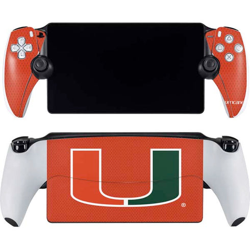 University of Miami Hurricanes Jersey PlayStation Portal Remote Player Skin