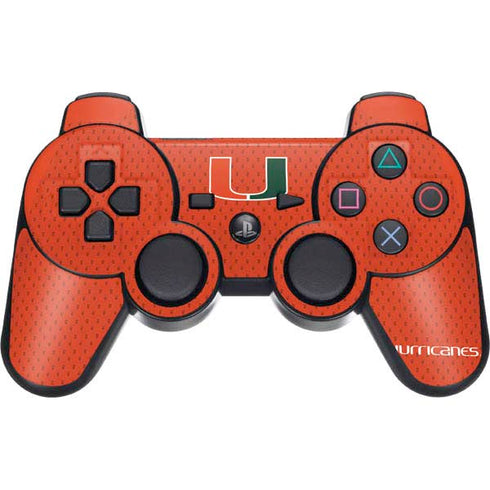 University of Miami Hurricanes Jersey PS3 Dual Shock wireless controller Skin