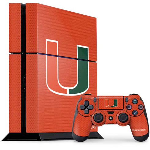 University of Miami Hurricanes Jersey PS4 Console and Controller Bundle Skin
