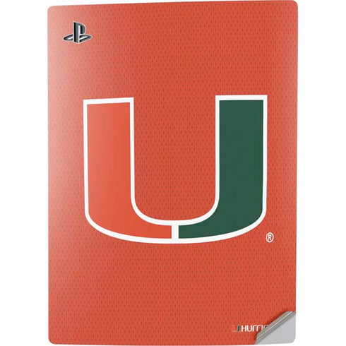 University of Miami Hurricanes Jersey PS5 Digital Edition Console Skin
