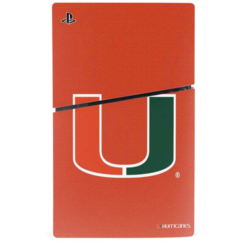 University of Miami Hurricanes Jersey PS5 Slim Disk Bundle Skin