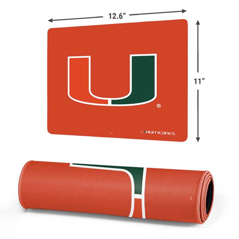 University of Miami Hurricanes Jersey Gaming Mouse Pad