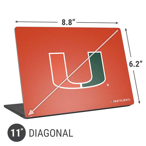 University of Miami Hurricanes Jersey Universal Laptop 11in (8.8 x 6.2in) Skin