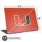 University of Miami Hurricanes Jersey Universal Laptop 12in (9.8 x 6.8in) Skin