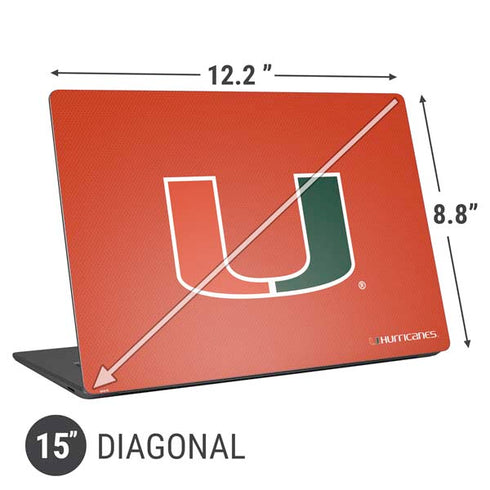 University of Miami Hurricanes Jersey Universal Laptop 15in (12.2 x 8.8in) Skin
