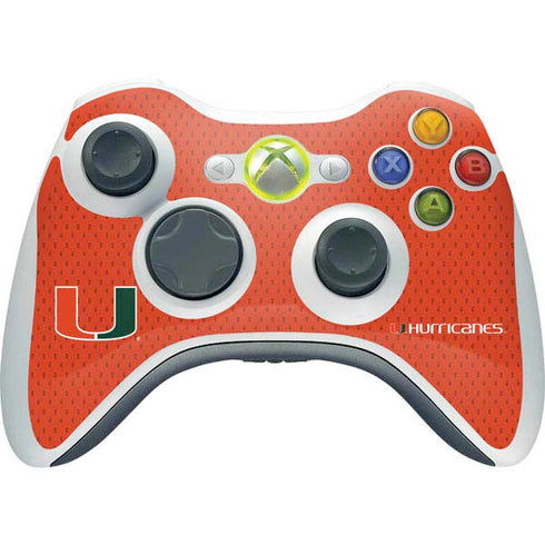 University of Miami Hurricanes Jersey Xbox 360 Wireless Controller Skin