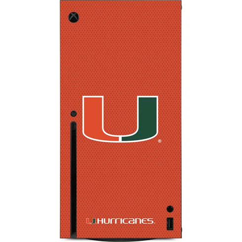 University of Miami Hurricanes Jersey Xbox Series X Console Skin