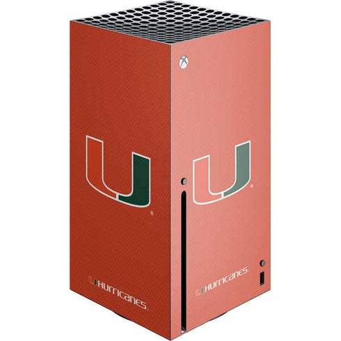 University of Miami Hurricanes Jersey Xbox Series X Console Skin