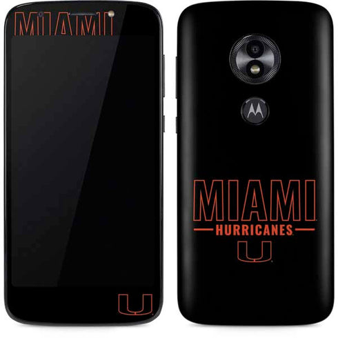 University of Miami Hurricanes Moto E5 Play Skin