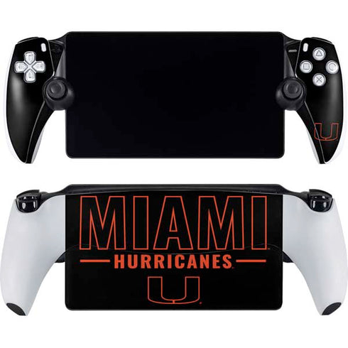 University of Miami Hurricanes PlayStation Portal Remote Player Skin