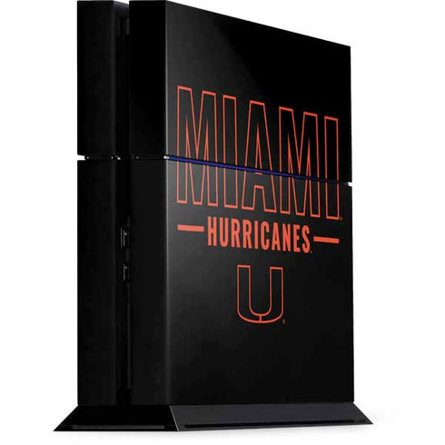 University of Miami Hurricanes PS4 Console Skin