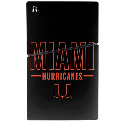 University of Miami Hurricanes PS5 Slim Disk Console Skin