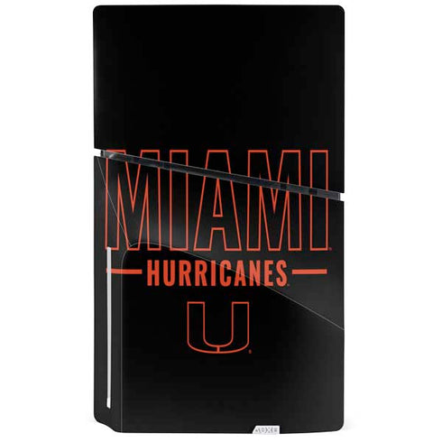 University of Miami Hurricanes PS5 Slim Disk Console Skin