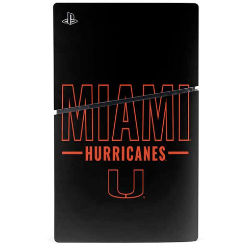 University of Miami Hurricanes PS5 Slim Digital Edition Console Skin