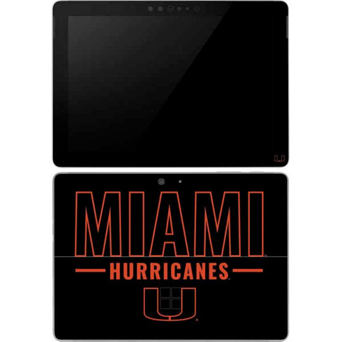 University of Miami Hurricanes Surface Go Skin