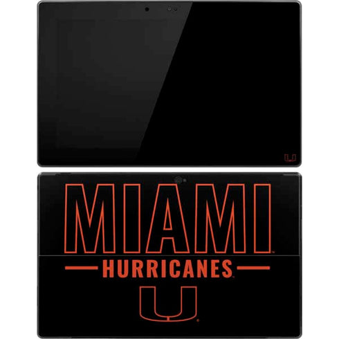 University of Miami Hurricanes Surface Pro Tablet Skin