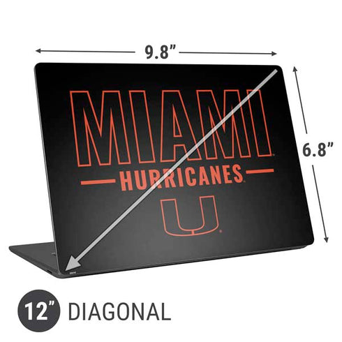 University of Miami Hurricanes Universal Laptop 12in (9.8 x 6.8in) Skin