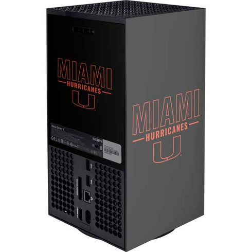 University of Miami Hurricanes Xbox Series X Console Skin