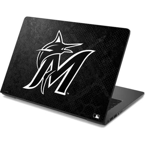 MLB Miami Marlins Dark Wash Dell Chromebook Skin