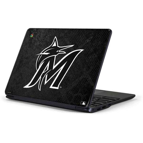 MLB Miami Marlins Dark Wash Samsung Chromebook Skin