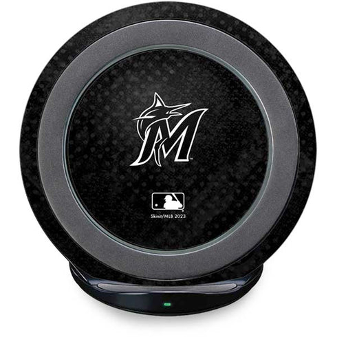 MLB Miami Marlins Dark Wash Fast Charge Wireless Charging Stand Skin