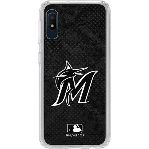 MLB Miami Marlins Dark Wash Galaxy A10e Clear Case