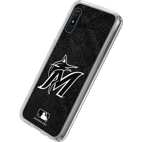 MLB Miami Marlins Dark Wash Galaxy A10e Clear Case