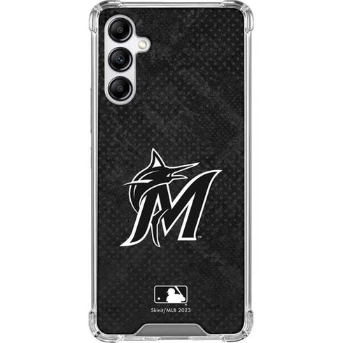 MLB Miami Marlins Dark Wash Galaxy A14 5G Clear Case