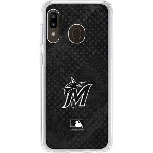 MLB Miami Marlins Dark Wash Galaxy A20 Clear Case