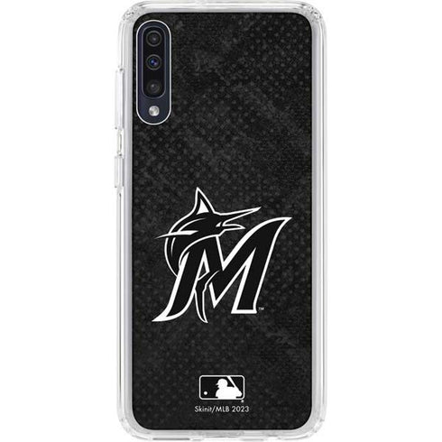 MLB Miami Marlins Dark Wash Galaxy A50 Clear Case
