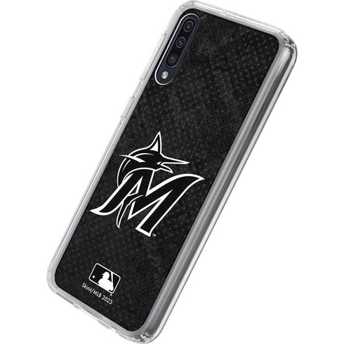 MLB Miami Marlins Dark Wash Galaxy A50 Clear Case