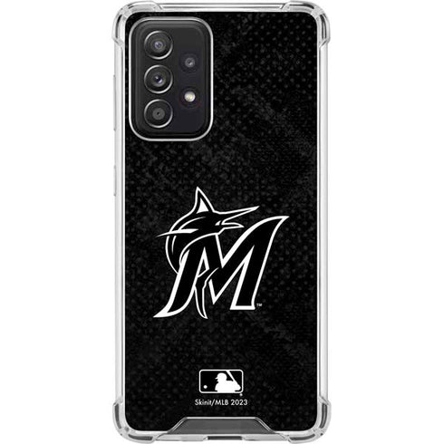MLB Miami Marlins Dark Wash Galaxy A52 5G Clear Case