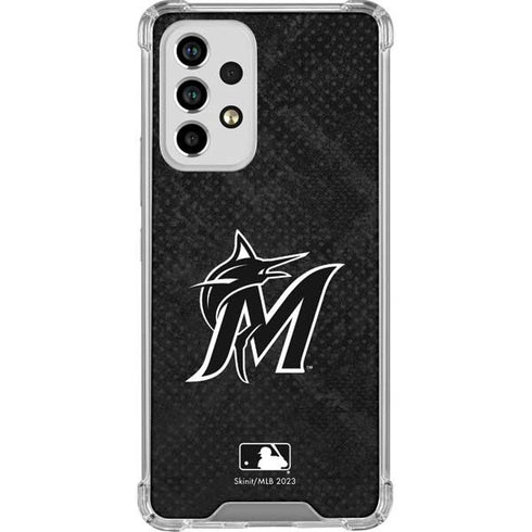 MLB Miami Marlins Dark Wash Galaxy A53 5G Clear Case