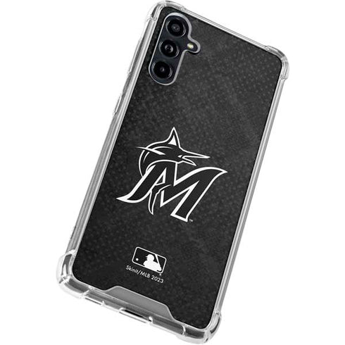 MLB Miami Marlins Dark Wash Galaxy A54 5G Clear Case
