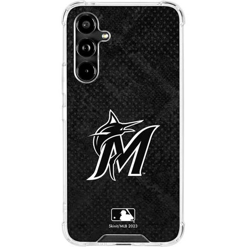 MLB Miami Marlins Dark Wash Galaxy A54 5G Clear Case