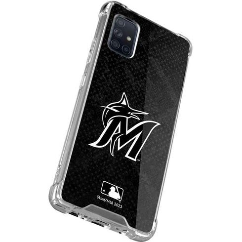 MLB Miami Marlins Dark Wash Galaxy A71 5G Clear Case