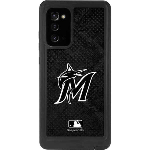 MLB Miami Marlins Dark Wash Galaxy Note20 5G Waterproof Case