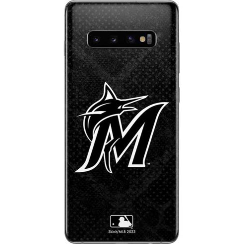 MLB Miami Marlins Dark Wash Galaxy S10 Plus Skin