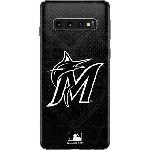 MLB Miami Marlins Dark Wash Galaxy S10 Skin