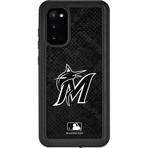 MLB Miami Marlins Dark Wash Galaxy S20 Waterproof Case