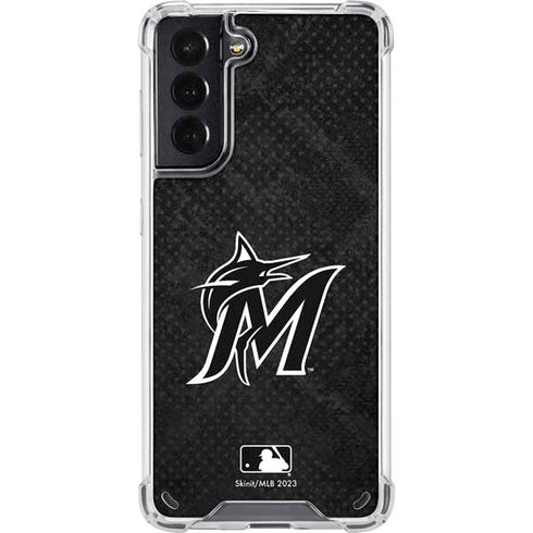 MLB Miami Marlins Dark Wash Galaxy S21 5G Clear Case