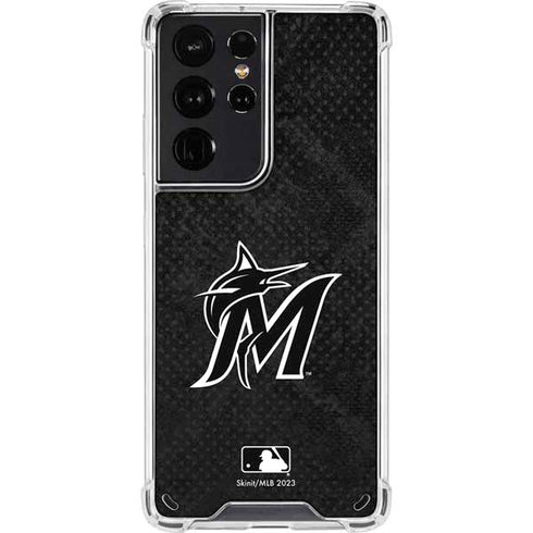 MLB Miami Marlins Dark Wash Galaxy S21 Ultra 5G Clear Case