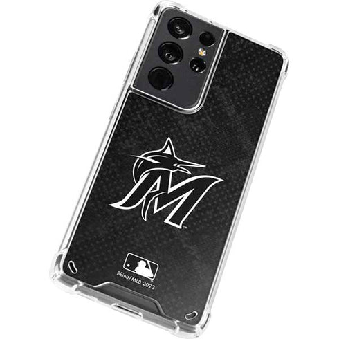 MLB Miami Marlins Dark Wash Galaxy S21 Ultra 5G Clear Case
