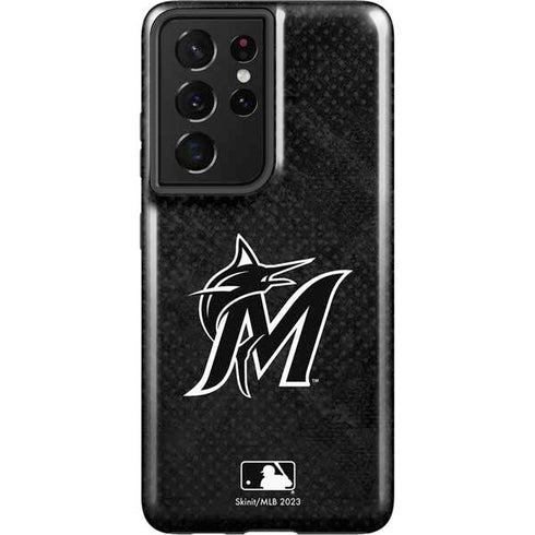 MLB Miami Marlins Dark Wash Galaxy S21 Ultra 5G Pro Case
